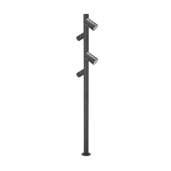 Farola Negra IP44 4xGU10 8W