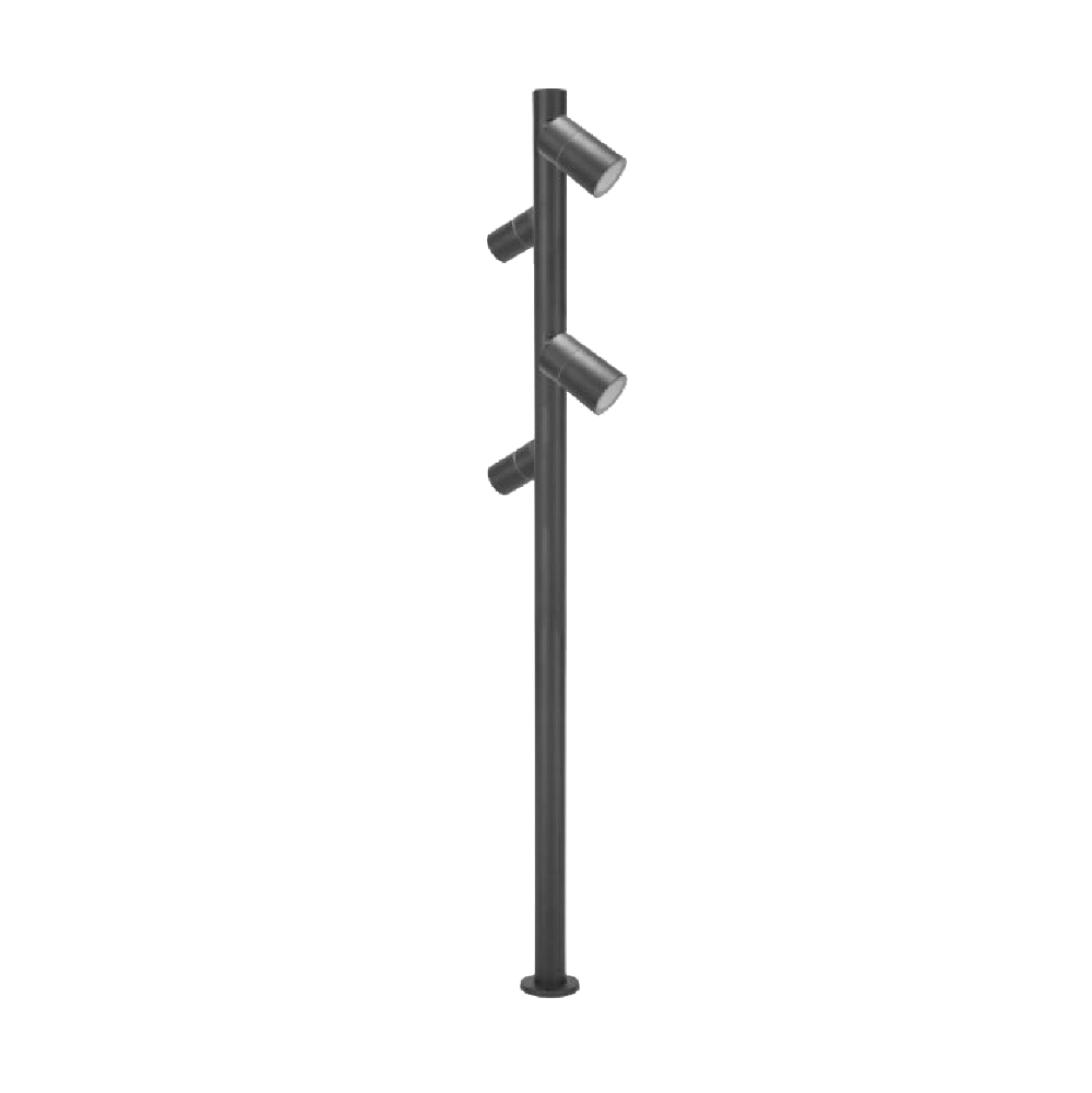 Farola Negra IP44 4xGU10 8W