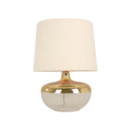 Lámpara de Mesa Transparente Dorada Elegante