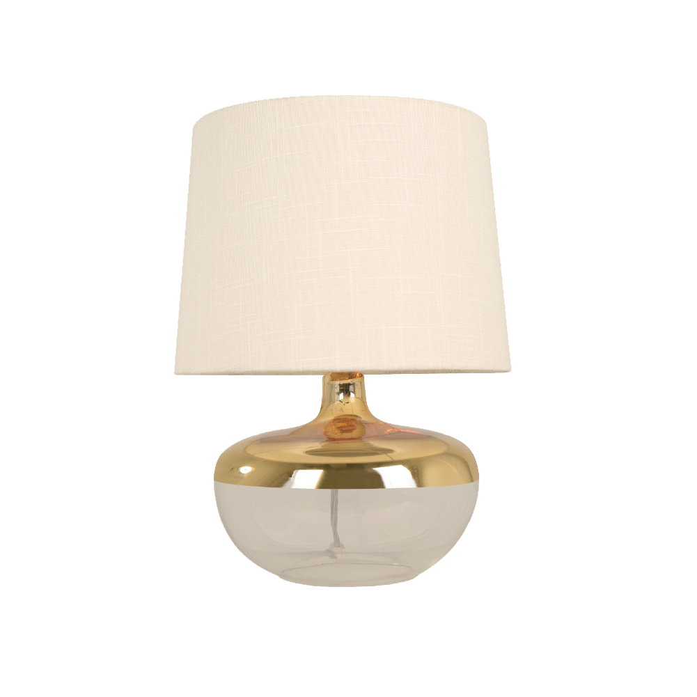 Lámpara de Mesa Transparente Dorada Elegante