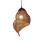 Luminaria Colgante Fibra Natural Elegante