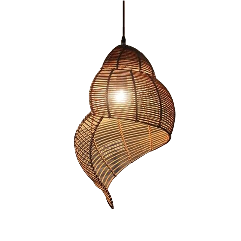Luminaria Colgante Fibra Natural Elegante