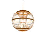 Luminaria colgante bambú natural elegante