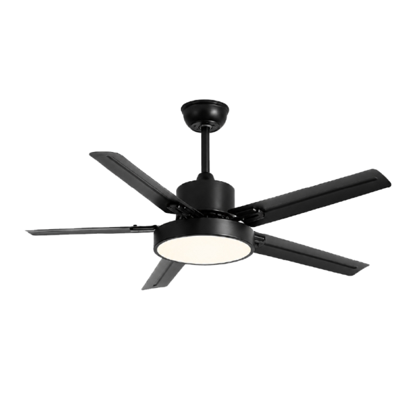 Ventilador LED Negro Tres Colores Luz