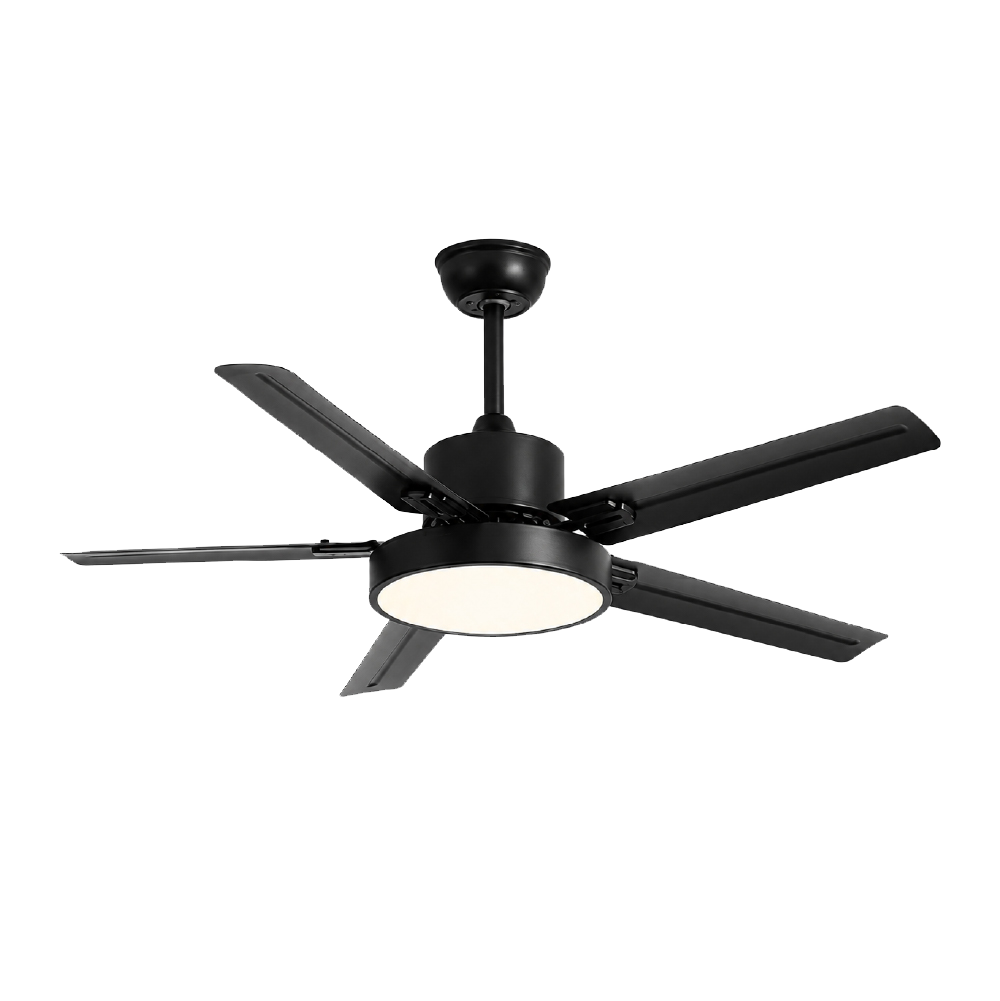 Ventilador LED Negro Tres Colores Luz
