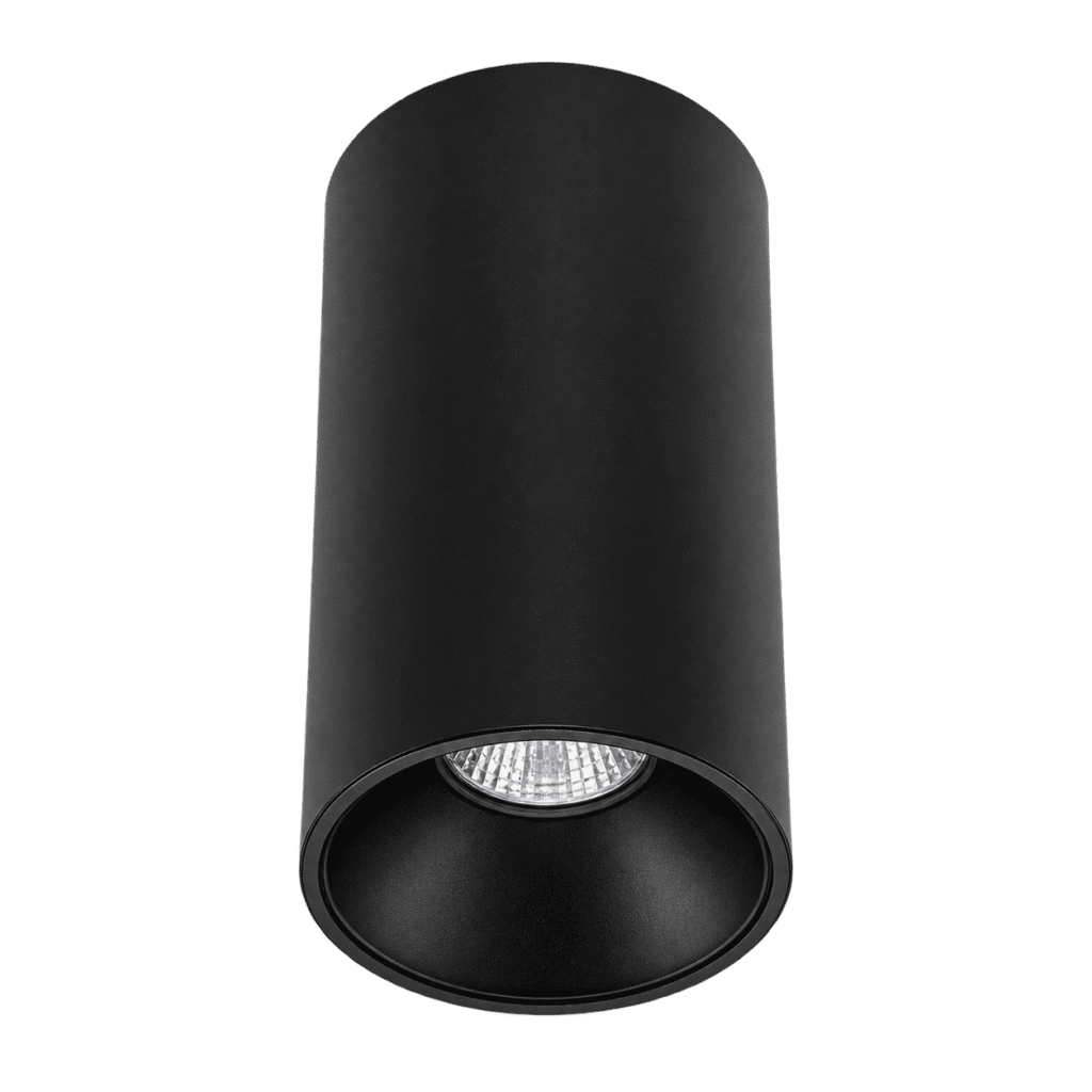 Aplique Techo Redondo Negro GU10