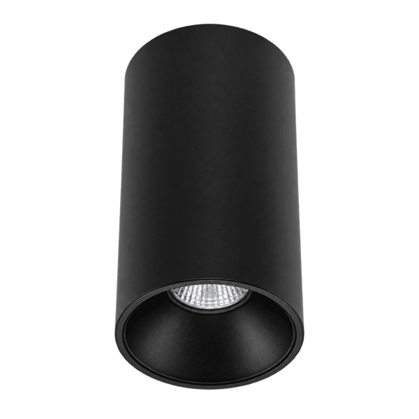 Aplique Techo Redondo Negro GU10