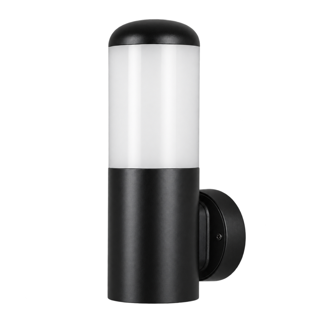 Aplique de pared negro IP44 E27