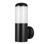 Aplique de pared negro IP44 E27