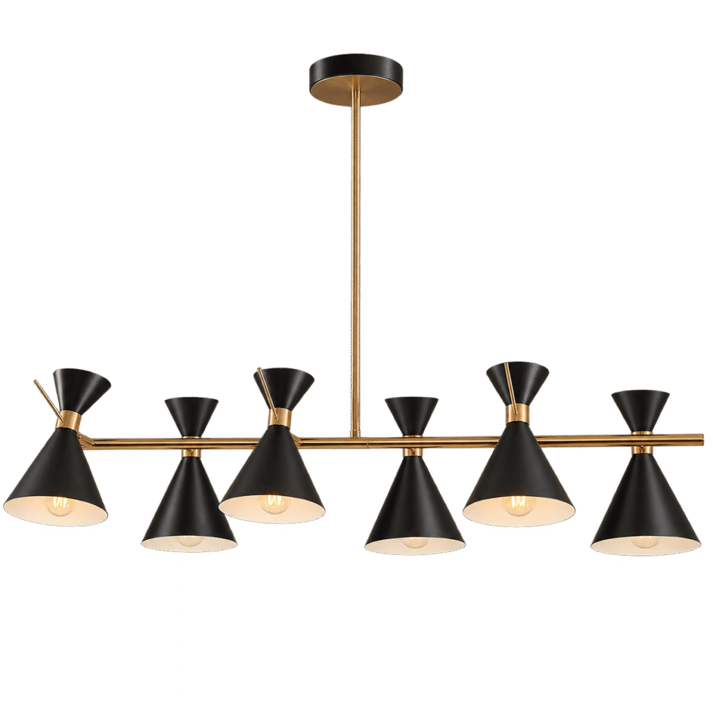 Luminaria Colgante Negro Brillante Elegante