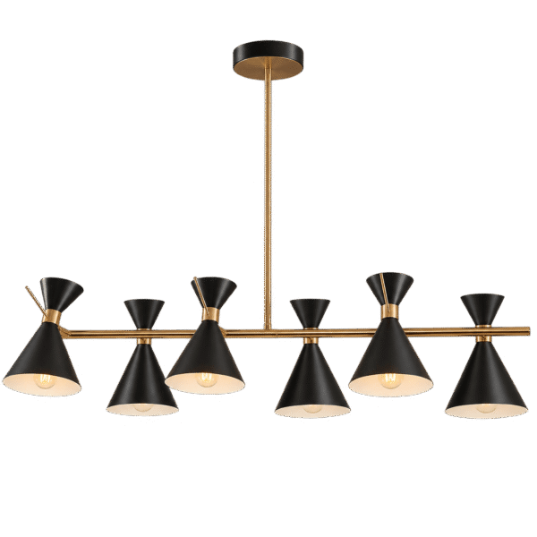 Luminaria Colgante Negro Brillante Elegante