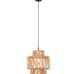 Luminaria Colgante Fibra Natural Cuerda