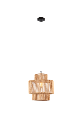 Luminaria Colgante Fibra Natural Cuerda