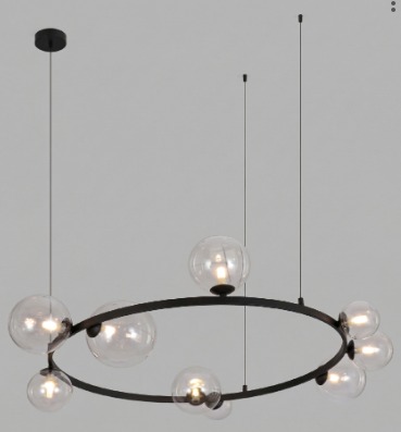 Luminaria Colgante Negro Mate Elegante