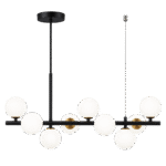Luminaria Colgante Negro Mate Elegante