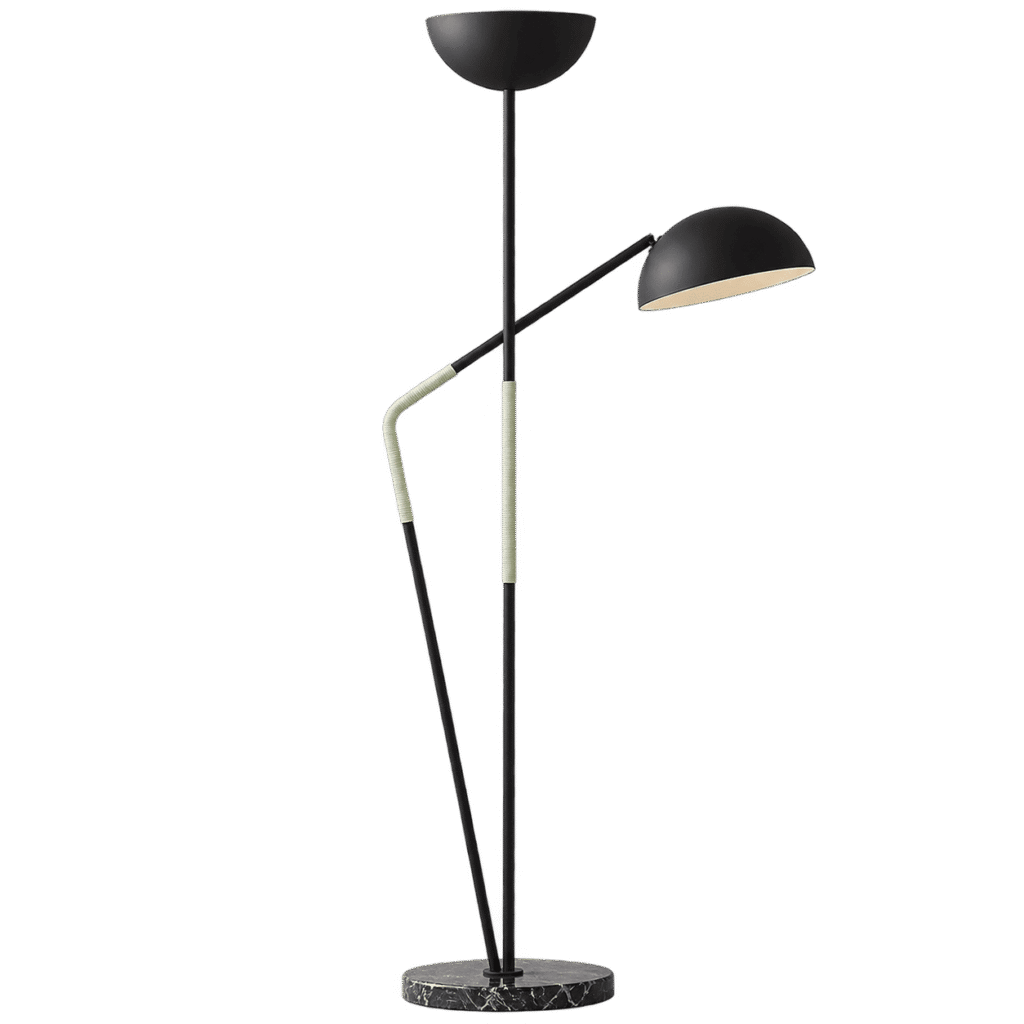 Luminaria de piso negra elegante durable