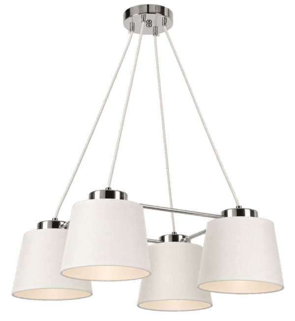 Lámpara Colgante Cromada 4 Luz