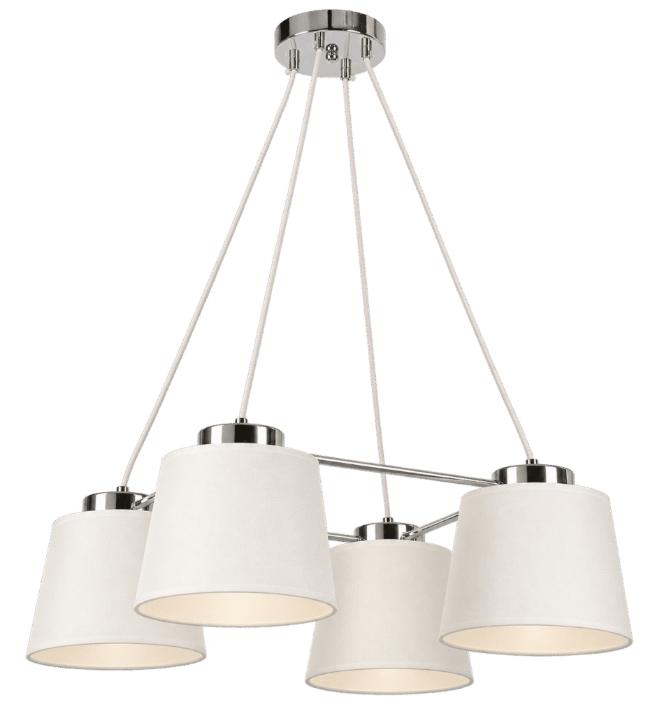 Lámpara Colgante Cromada 4 Luz