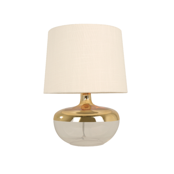 Lámpara de Mesa Transparente Dorada Elegante