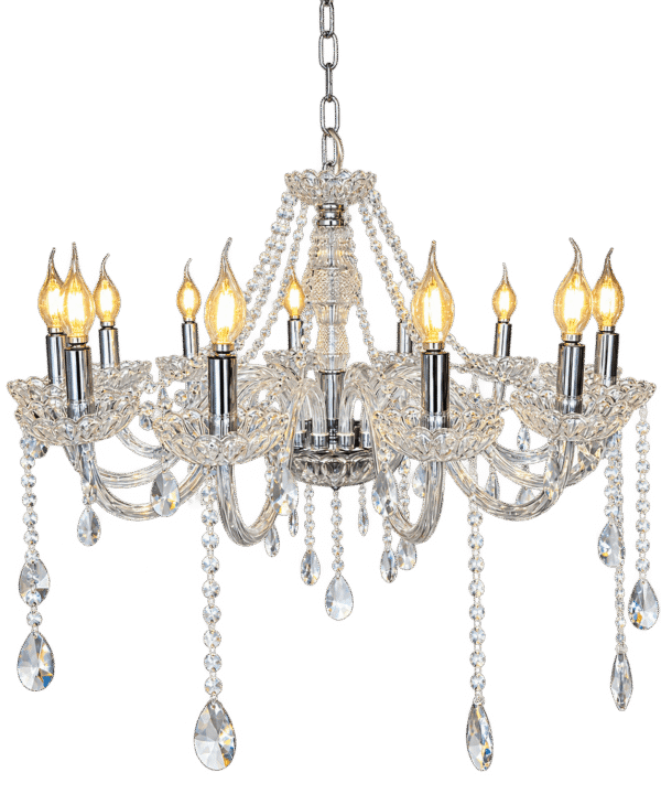 Luminaria Colgante Cristal Elegante 12L