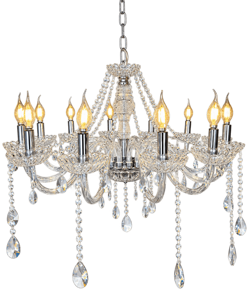 Luminaria Colgante Cristal Elegante 12L