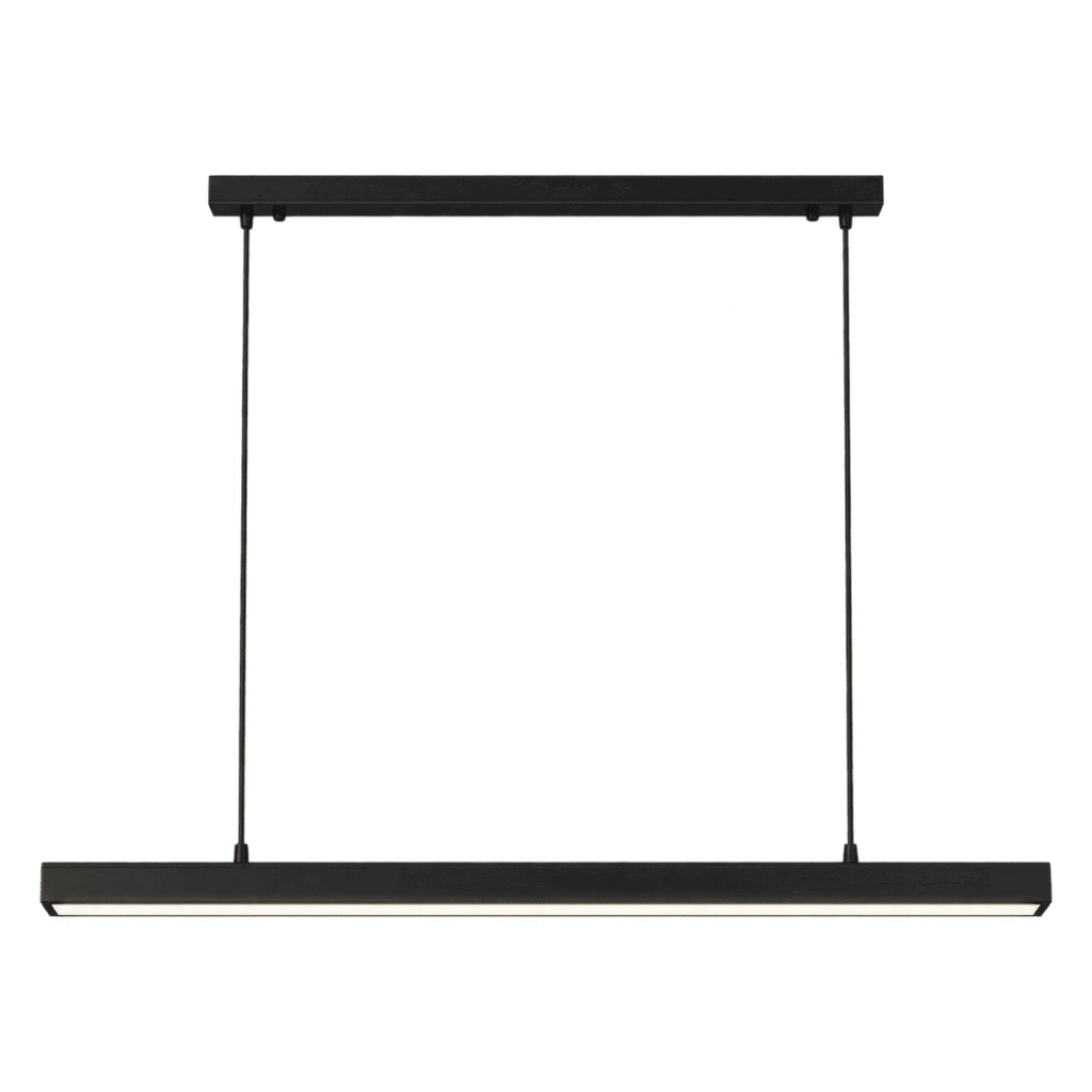Luminaria Colgante LED Lineal Negro Mate