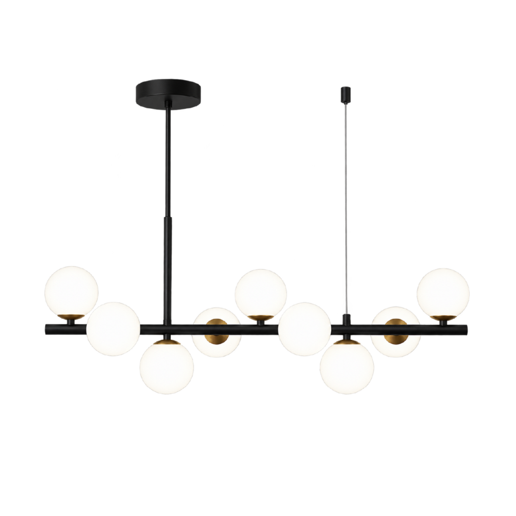 Luminaria Colgante Negro Mate Elegante