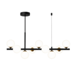 Luminaria Colgante Negro Mate Elegante