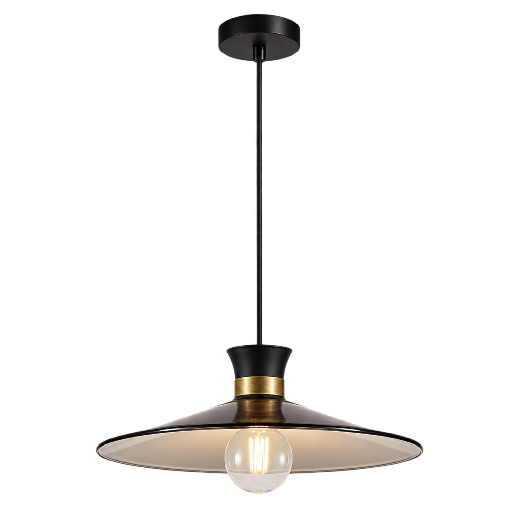 Luminaria Colgante Negro Mate Elegante