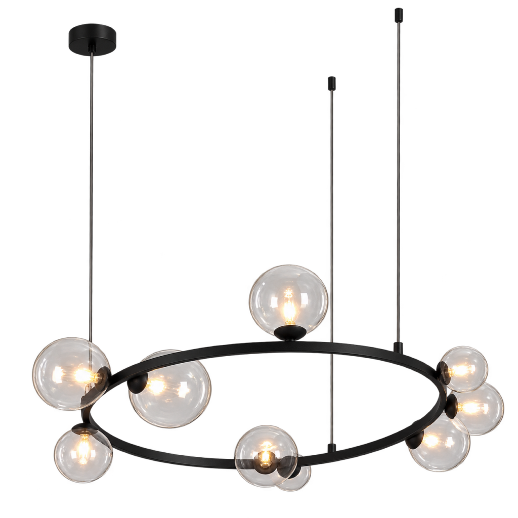 Luminaria Colgante Negro Mate Elegante