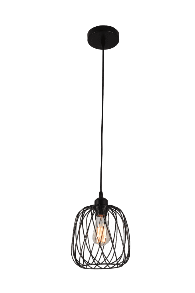 Luminaria Colgante Negro Mate Elegante