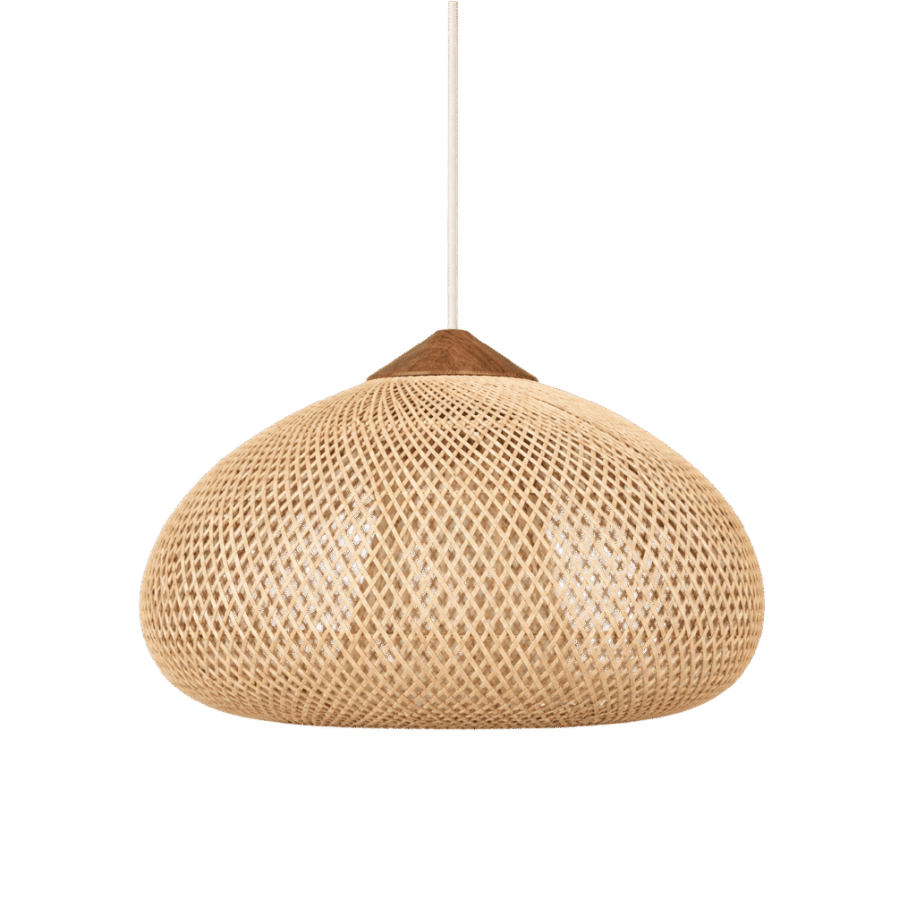 Luminaria Colgante Rattan Natural Elegante