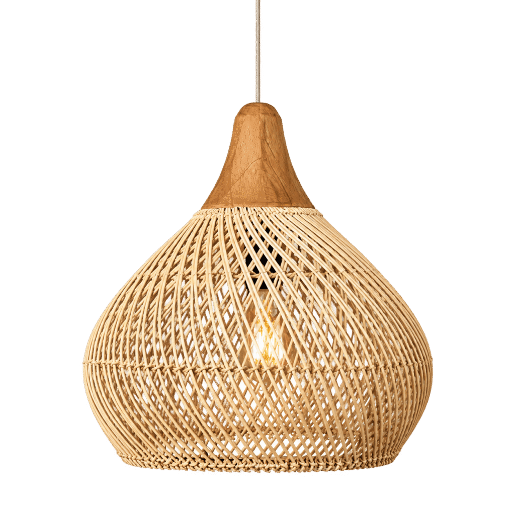 Luminaria Colgante Rattan Natural 60cm
