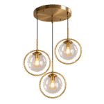 Luminaria colgante dorada elegante moderna
