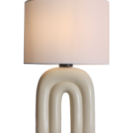 Luminaria de Mesa Cerámica Blanca Elegante
