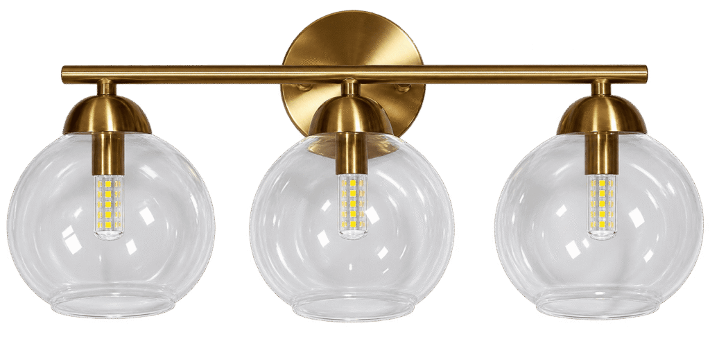 Luminaria de Pared Dorada Elegante 3L