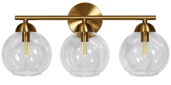 Luminaria de Pared Dorada Elegante 3L