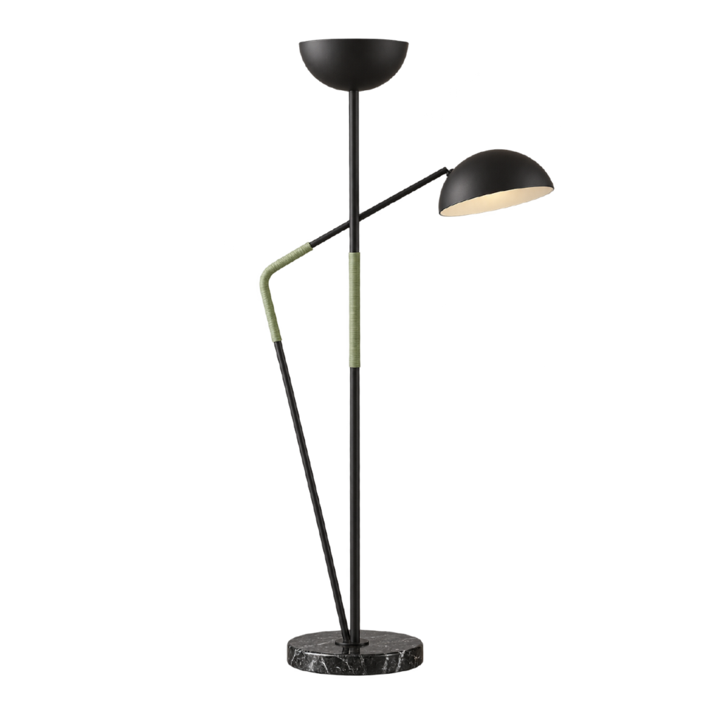 Luminaria de piso negra elegante durable