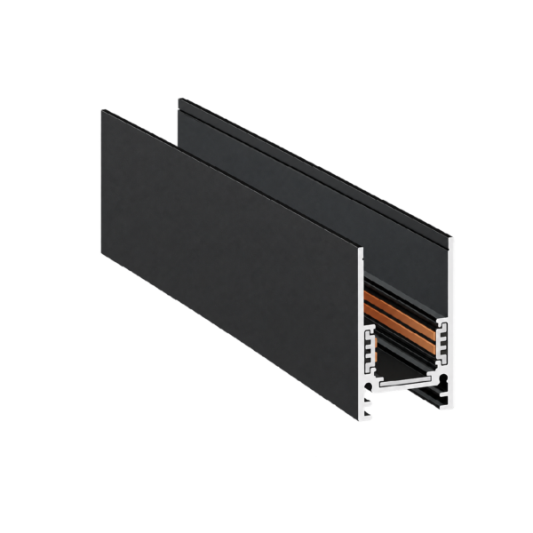 Riel Magnético Negro 2 Metros 48V