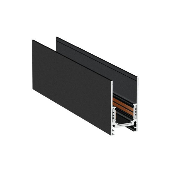 Riel Magnético Negro 2 Metros 48V