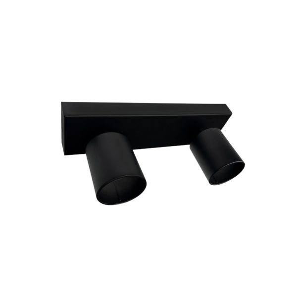 Spot Dirigible Negro con Doble Luz GU10