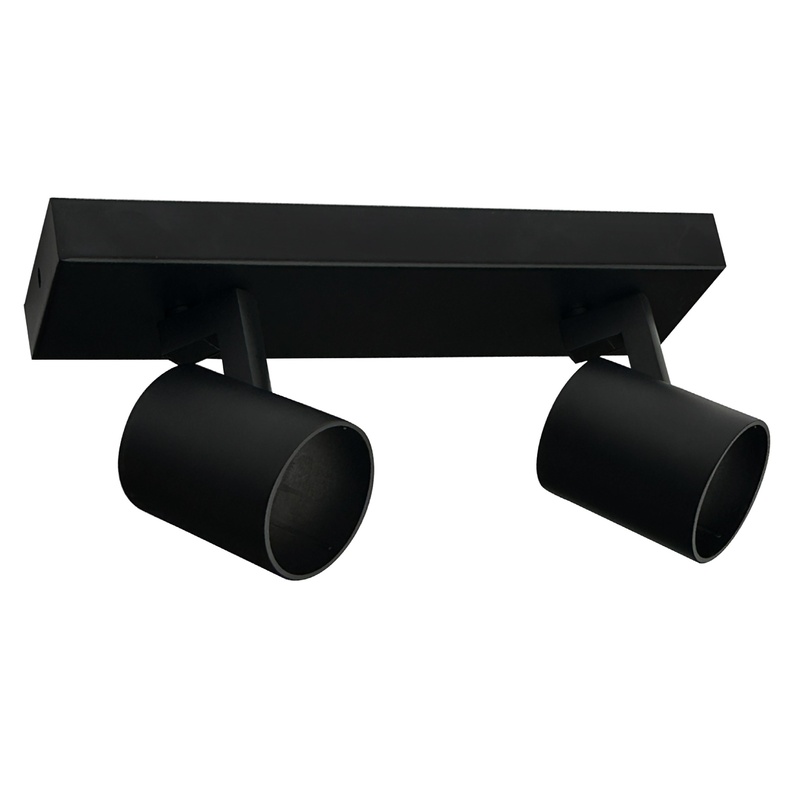 Spot Dirigible Negro con Doble Luz GU10