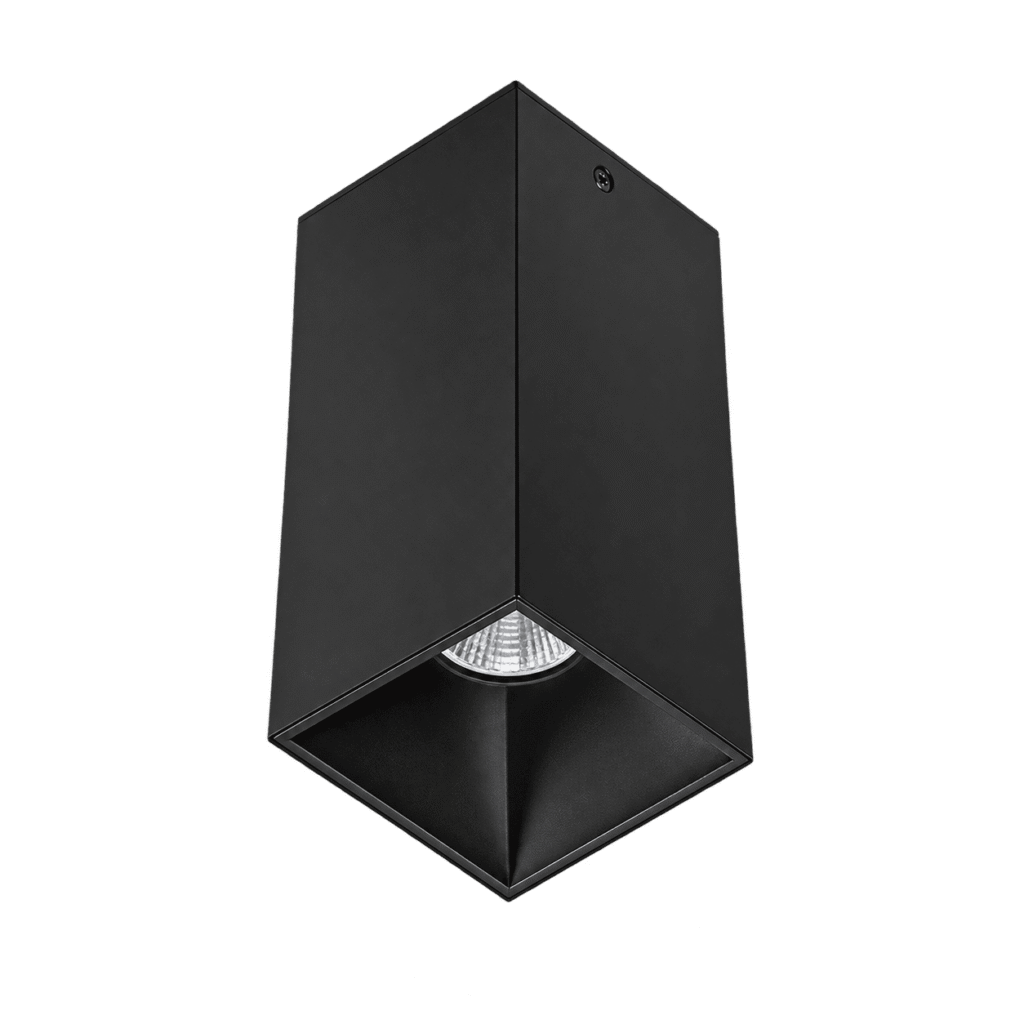Aplique Techo Cuadrado GU10 Negro