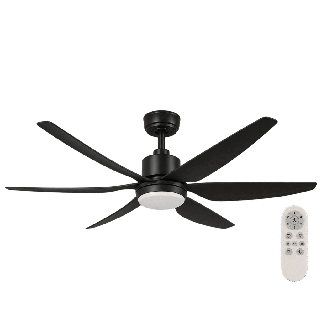 Ventilador LED inteligente techo negro