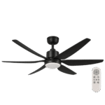 Ventilador LED inteligente techo negro