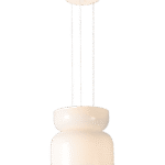 Luminaria colgante LED blanco mate elegante