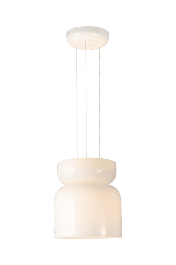 Luminaria colgante LED blanco mate elegante
